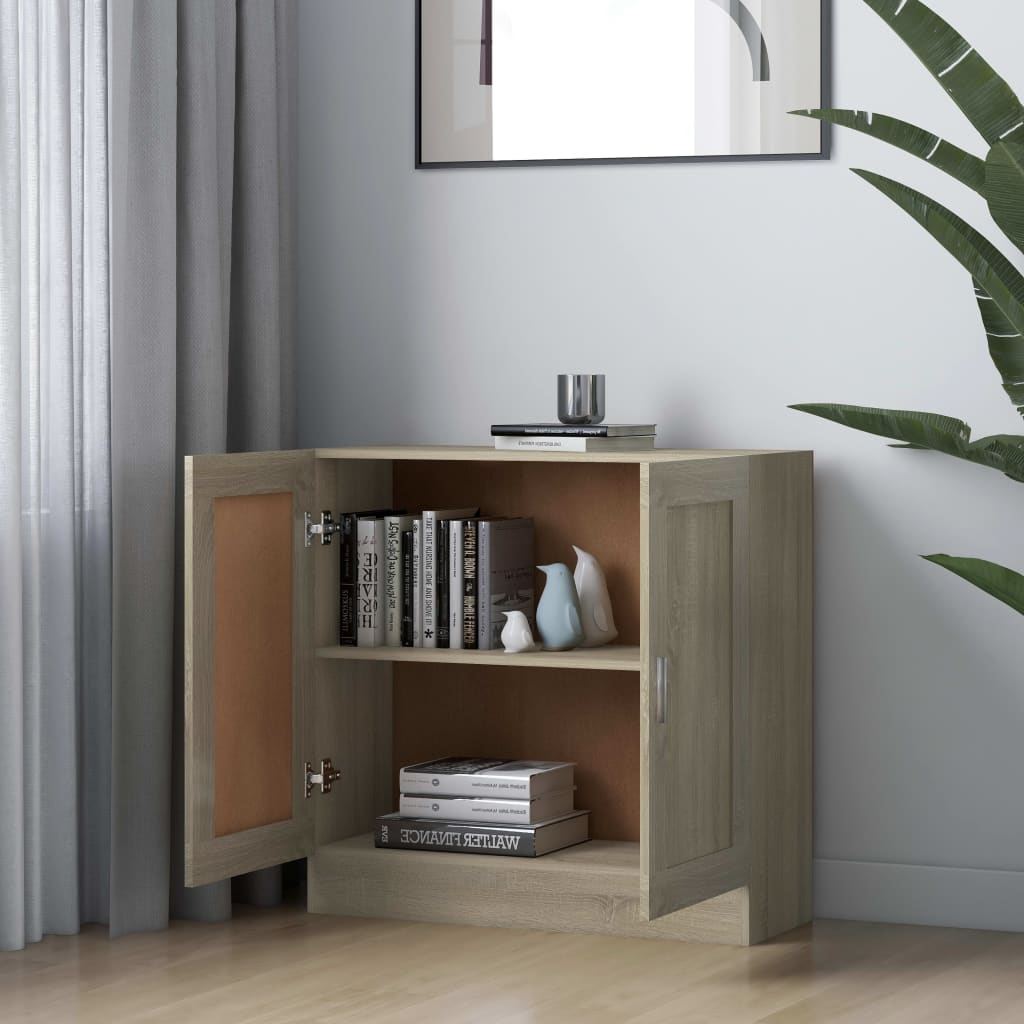 Bibliotecă, stejar Sonoma, 82,5x30,5x80 cm, lemn prelucrat