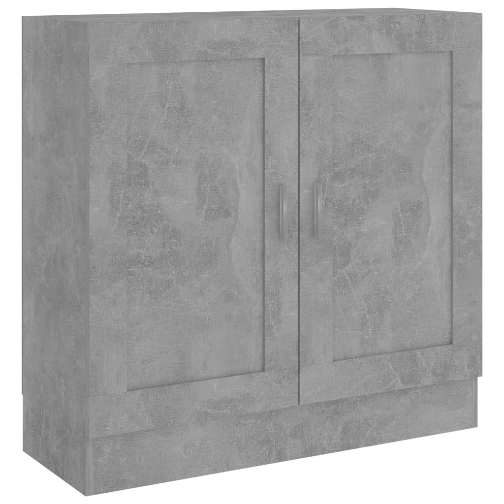 Bibliotecă, gri beton, 82,5x30,5x80 cm, lemn prelucrat