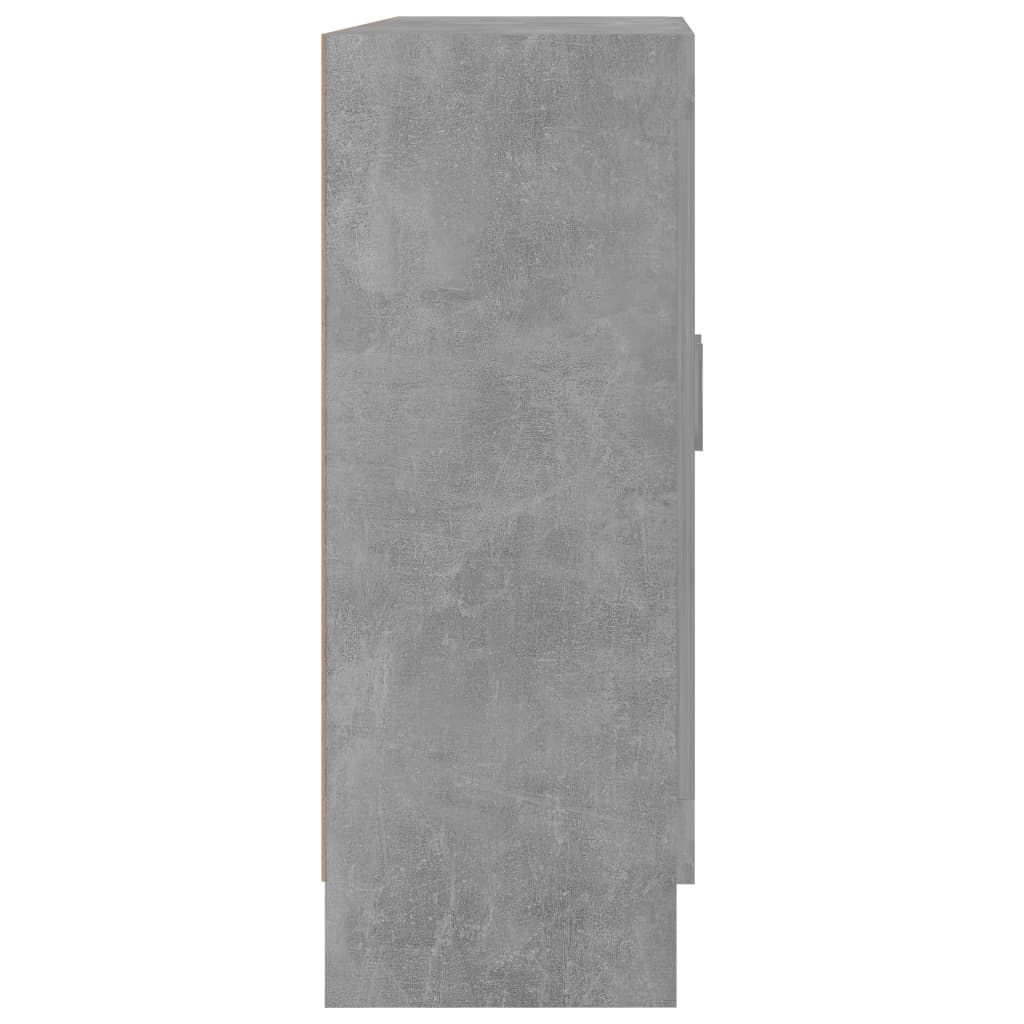 Bibliotecă, gri beton, 82,5x30,5x80 cm, lemn prelucrat