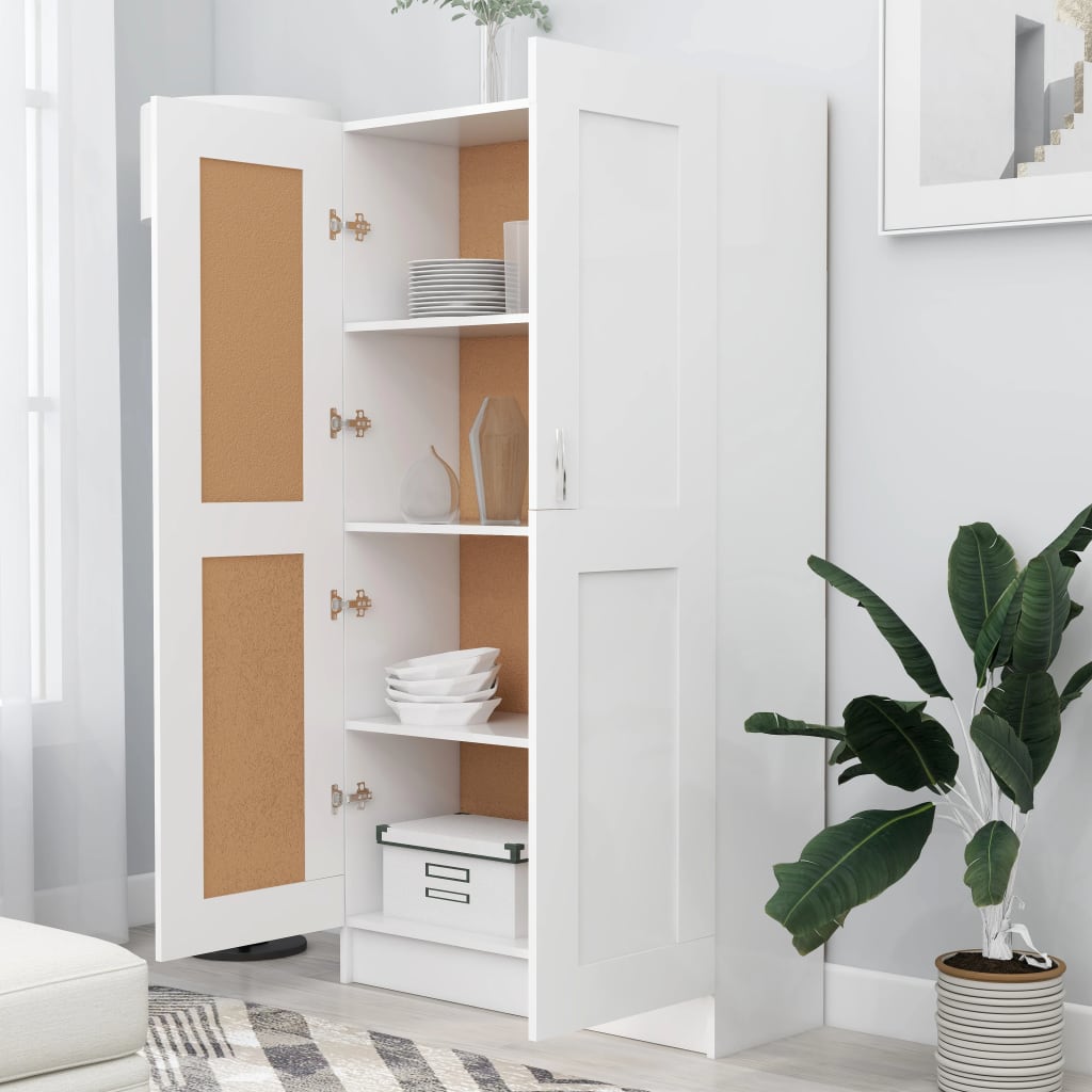 Bookcase, white, 82.5 x 30.5 x 150 cm, chipboard