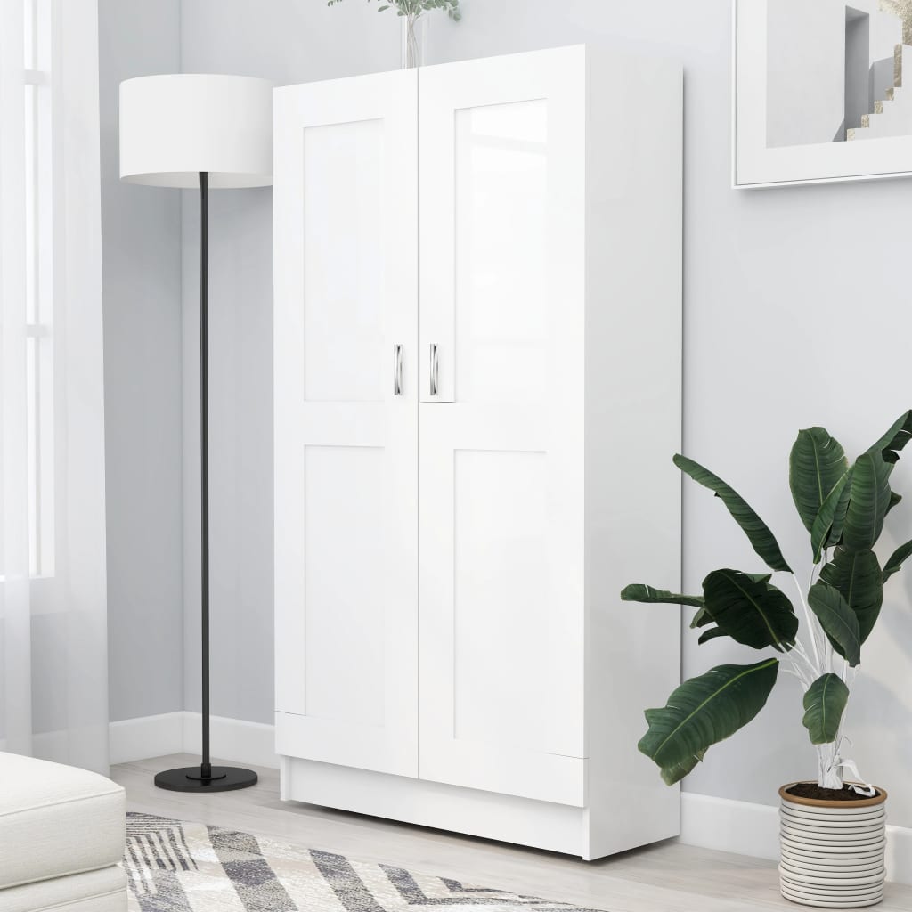 Bookcase, white, 82.5 x 30.5 x 150 cm, chipboard