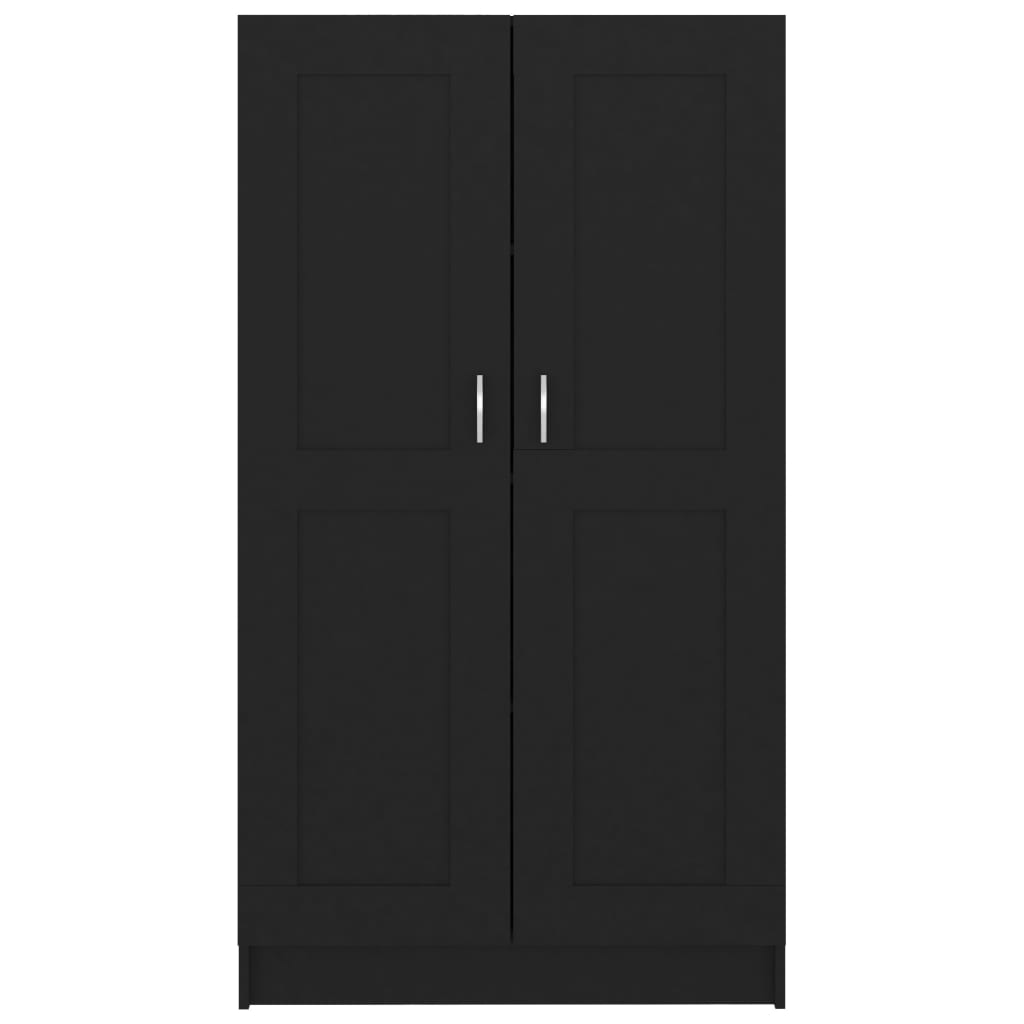 Bibliotecă, negru, 82,5x30,5x150 cm, lemn prelucrat