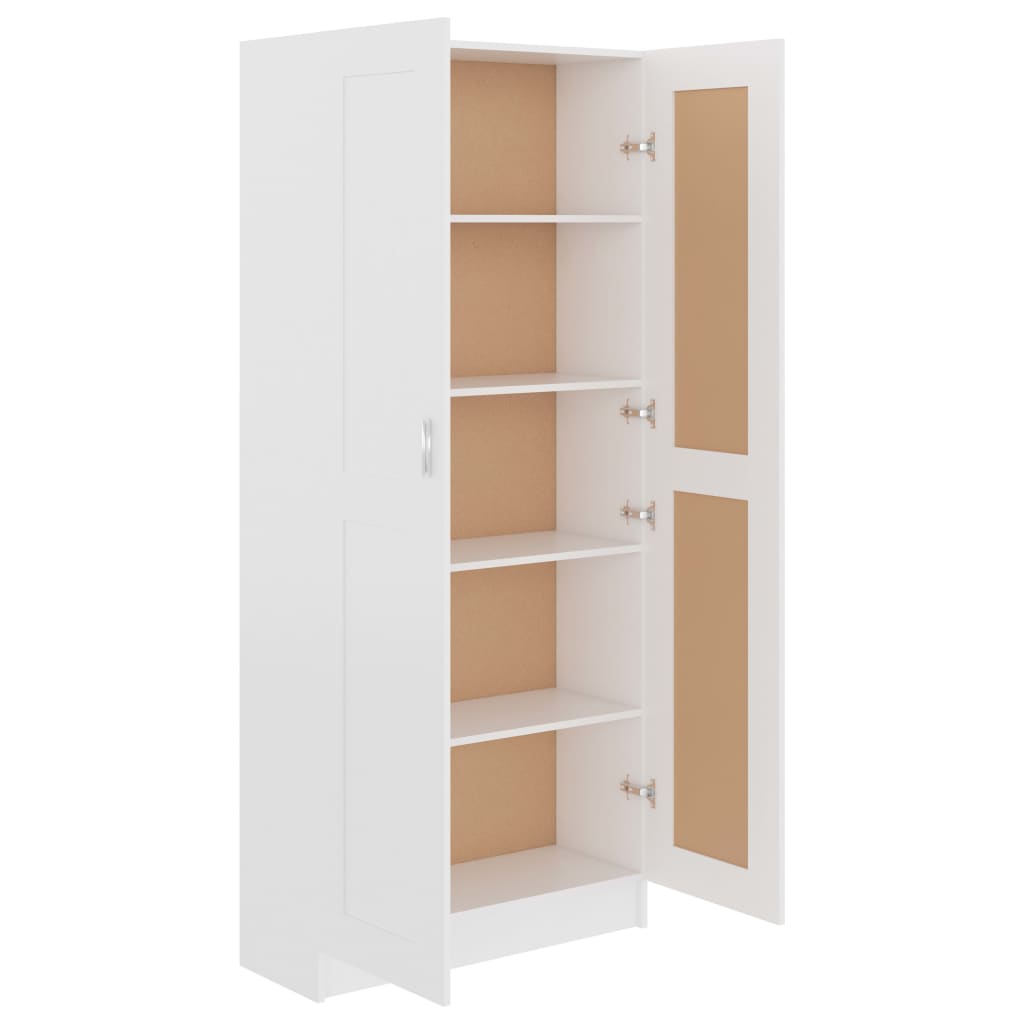 Bookcase, white, 82.5 x 30.5 x 185.5 cm, Chipboard
