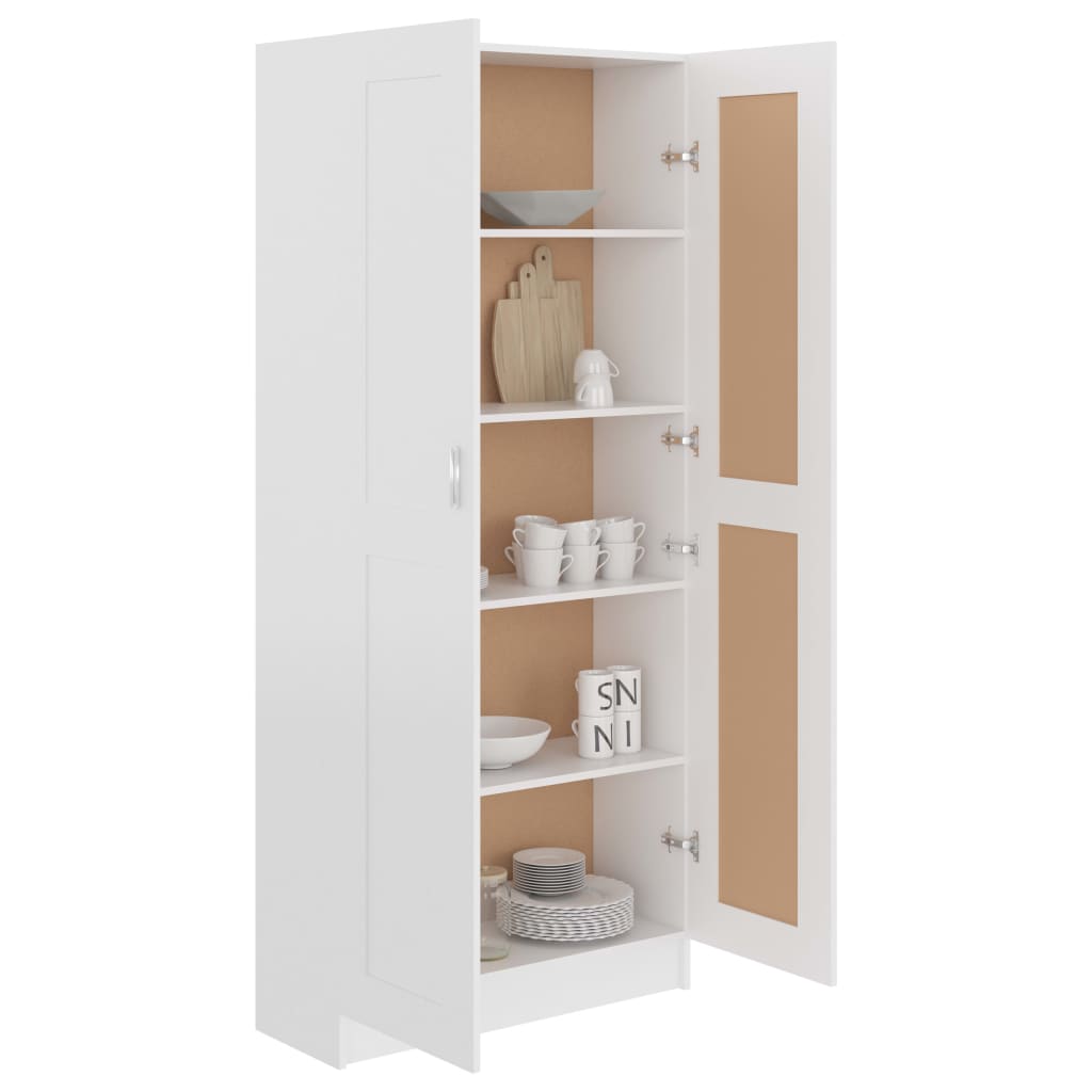 Bookcase, white, 82.5 x 30.5 x 185.5 cm, Chipboard