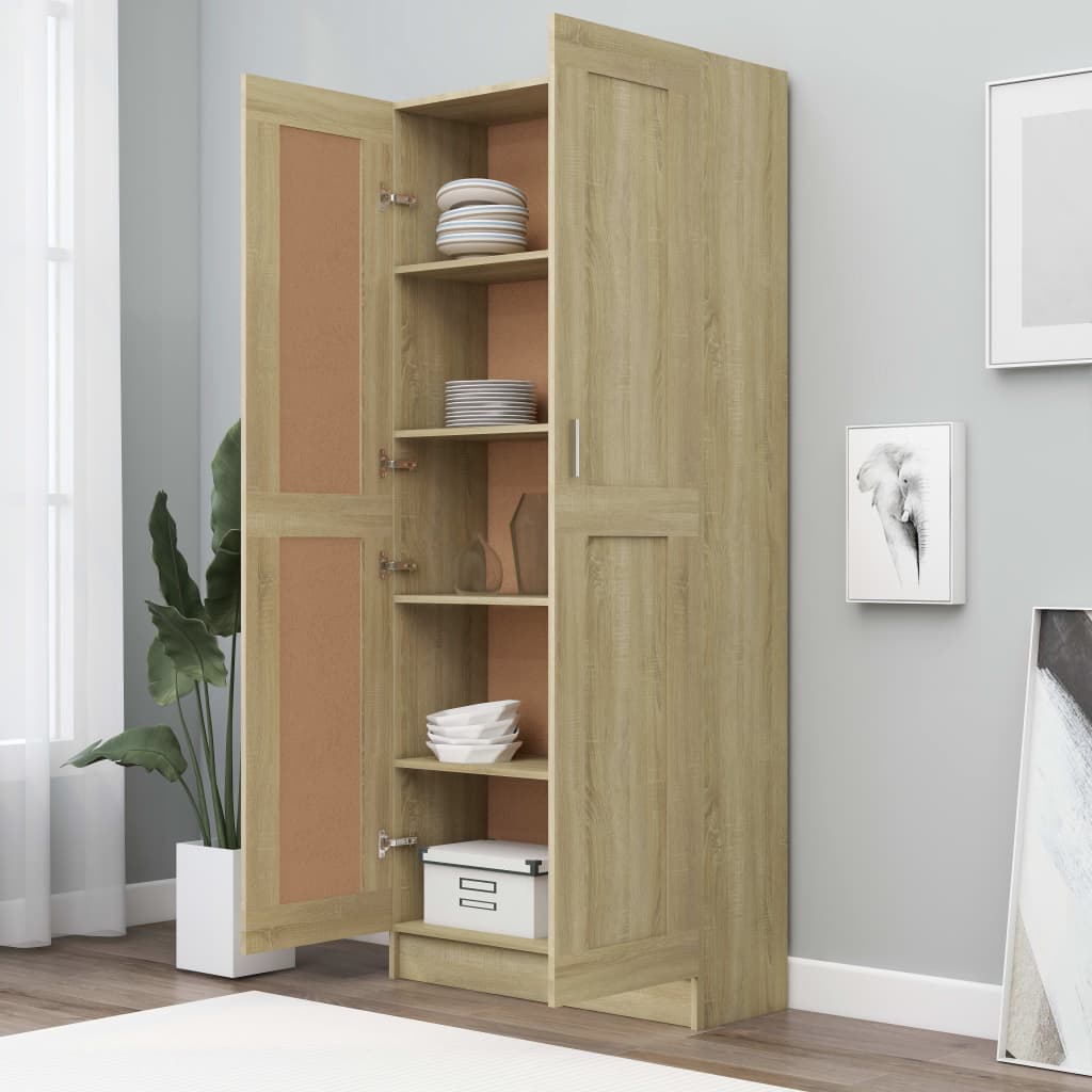 Bibliotecă, stejar sonoma, 82,5x30,5x185,5 cm, lemn prelucrat