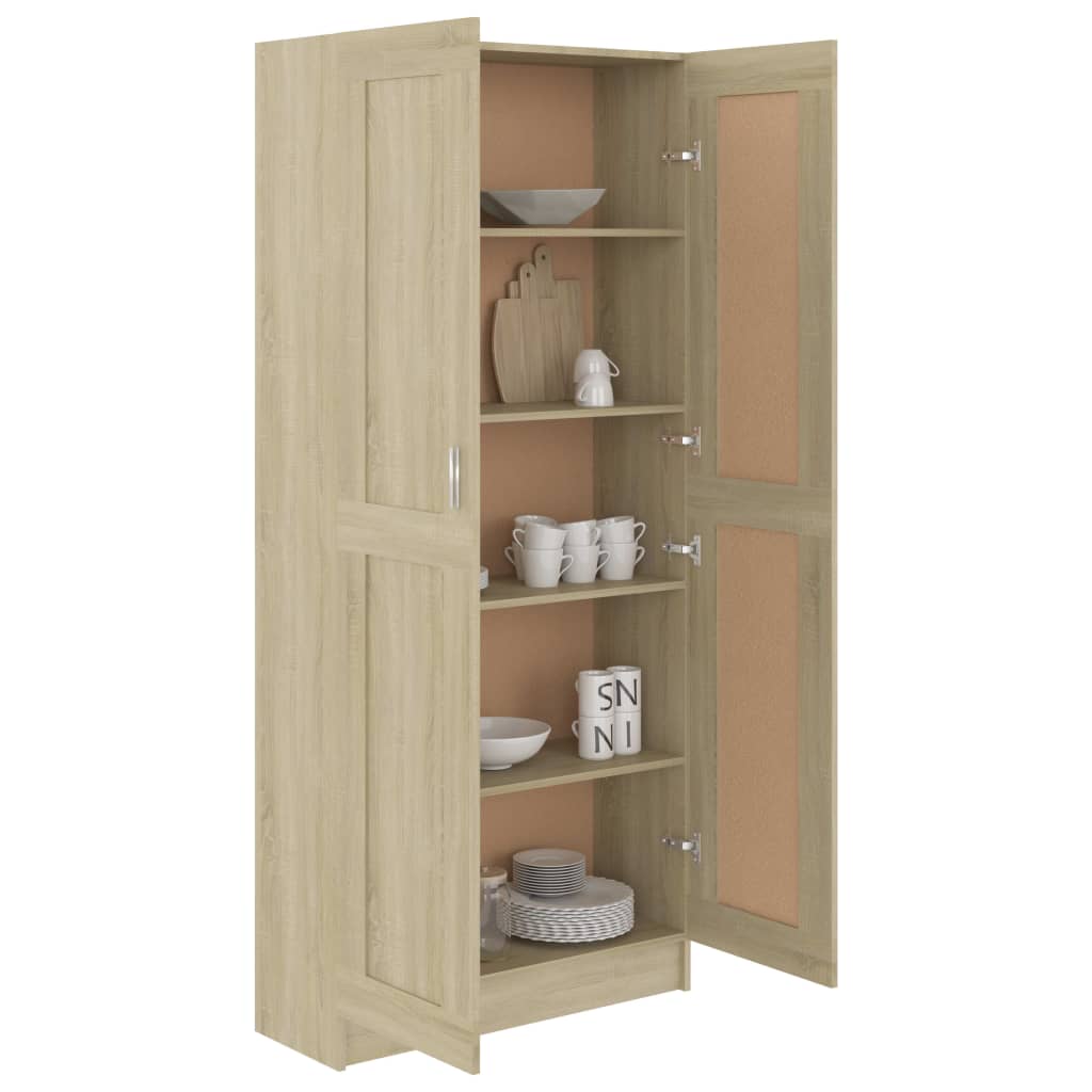 Bibliotecă, stejar sonoma, 82,5x30,5x185,5 cm, lemn prelucrat