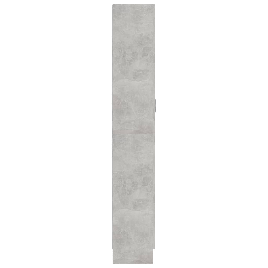 Bibliotecă, gri beton, 82,5 x 30,5 x 185,5 cm, lemn prelucrat