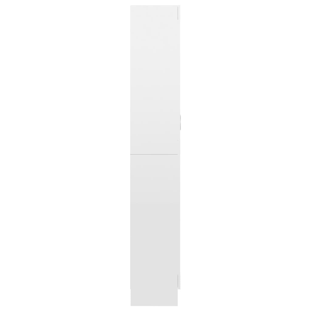 Dulap vitrină alb extralucios 82,5x30,5x185,5 cm lemn prelucrat