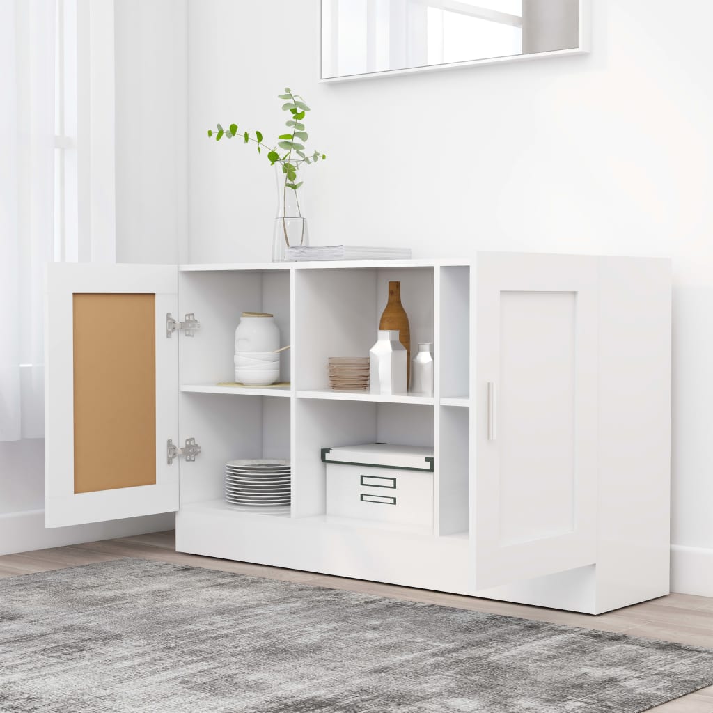 Sideboard, white, 120 x 30.5 x 70 cm, chipboard