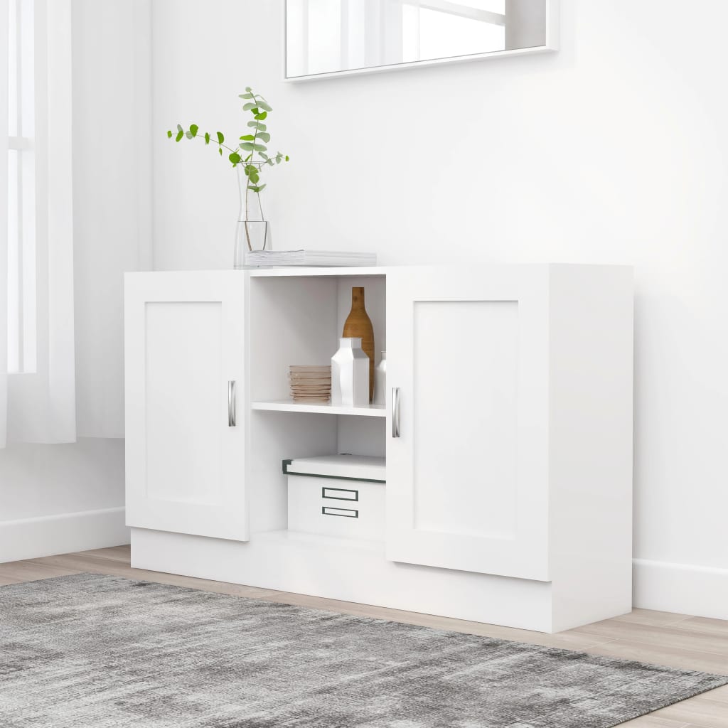 Sideboard, white, 120 x 30.5 x 70 cm, chipboard