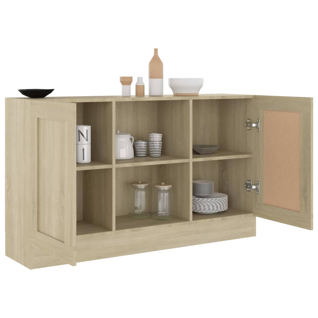 Sideboard, Sonoma oak, 120 x 30.5 x 70 cm, Chipboard
