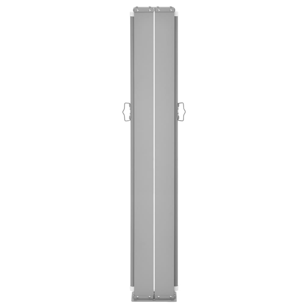 Copertină laterală retractabilă de terasă, maro, 140 x 1200 cm
