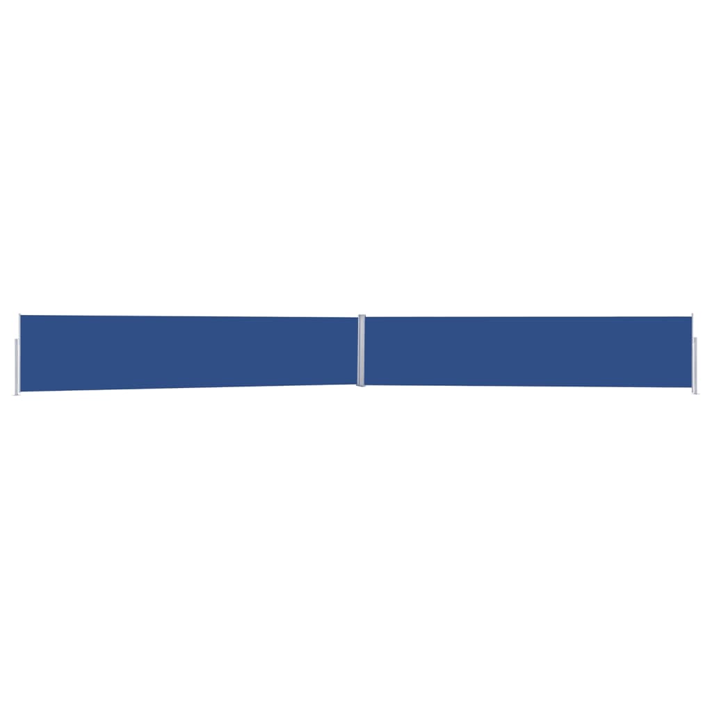Copertină laterală retractabilă de terasă, albastru, 170x1200cm