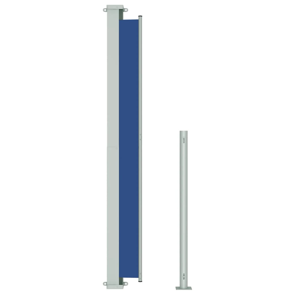 Copertină laterală retractabilă de terasă, albastru, 180x500 cm