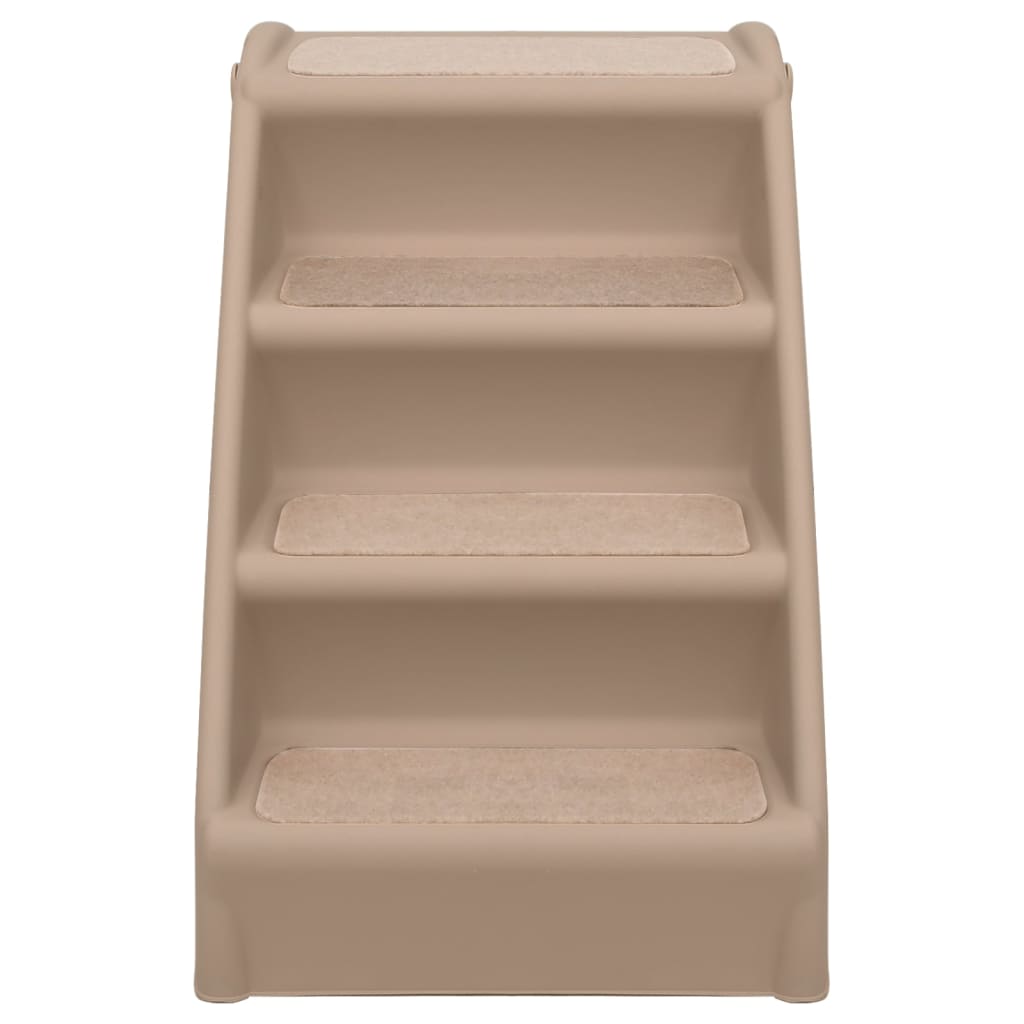 Folding dog ladder, brown, 62 x 40 x 49.5 cm