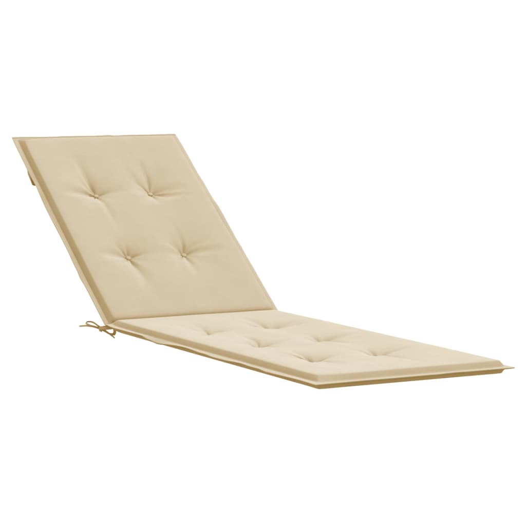 Lounger cushion, beige, (75+105)x 50x3 cm