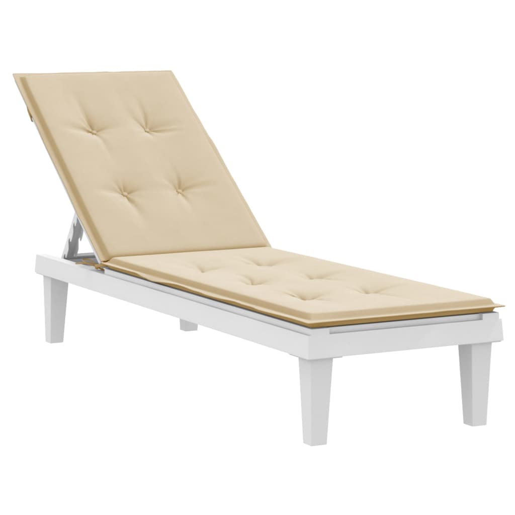 Lounger cushion, beige, (75+105)x 50x3 cm