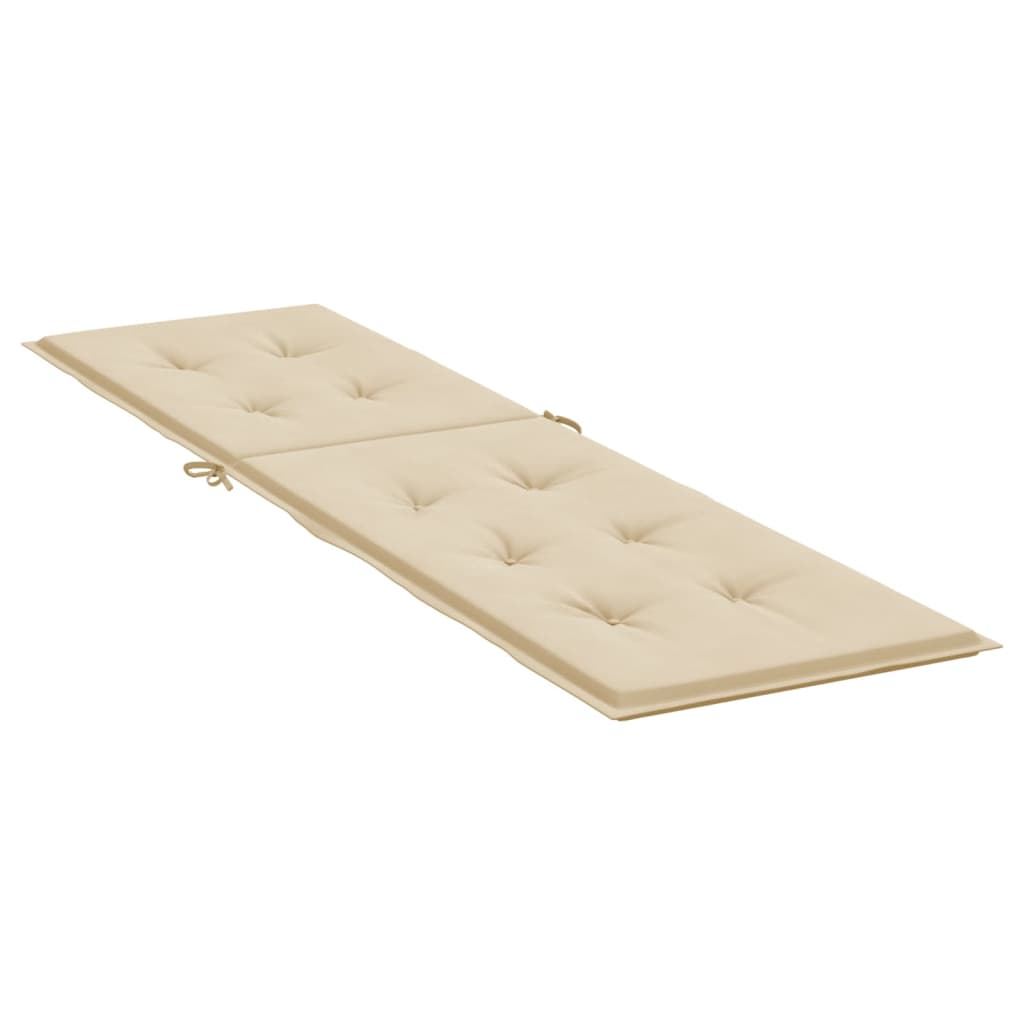 Lounger cushion, beige, (75+105)x 50x3 cm