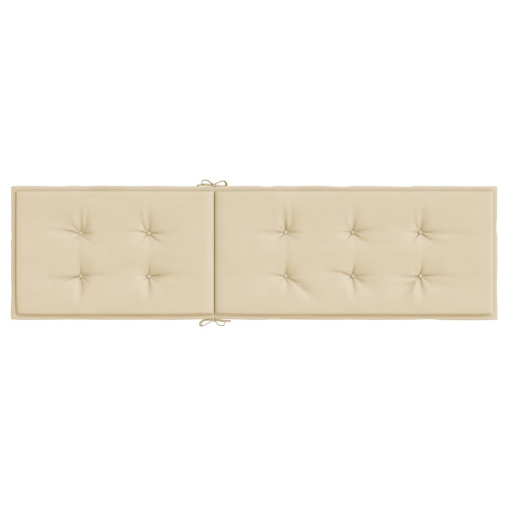 Lounger cushion, beige, (75+105)x 50x3 cm