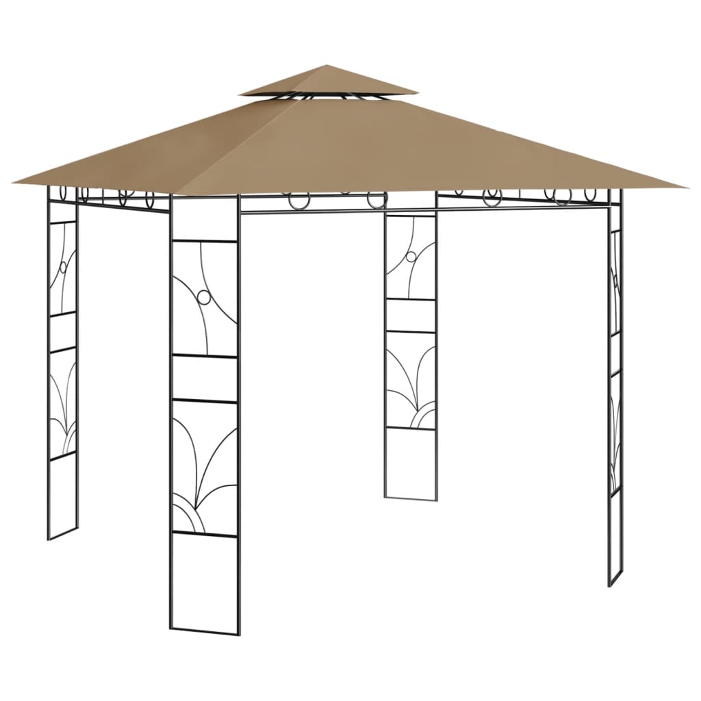 Pavilion, gri taupe, 3x3x2,7 m, 160 g/m²