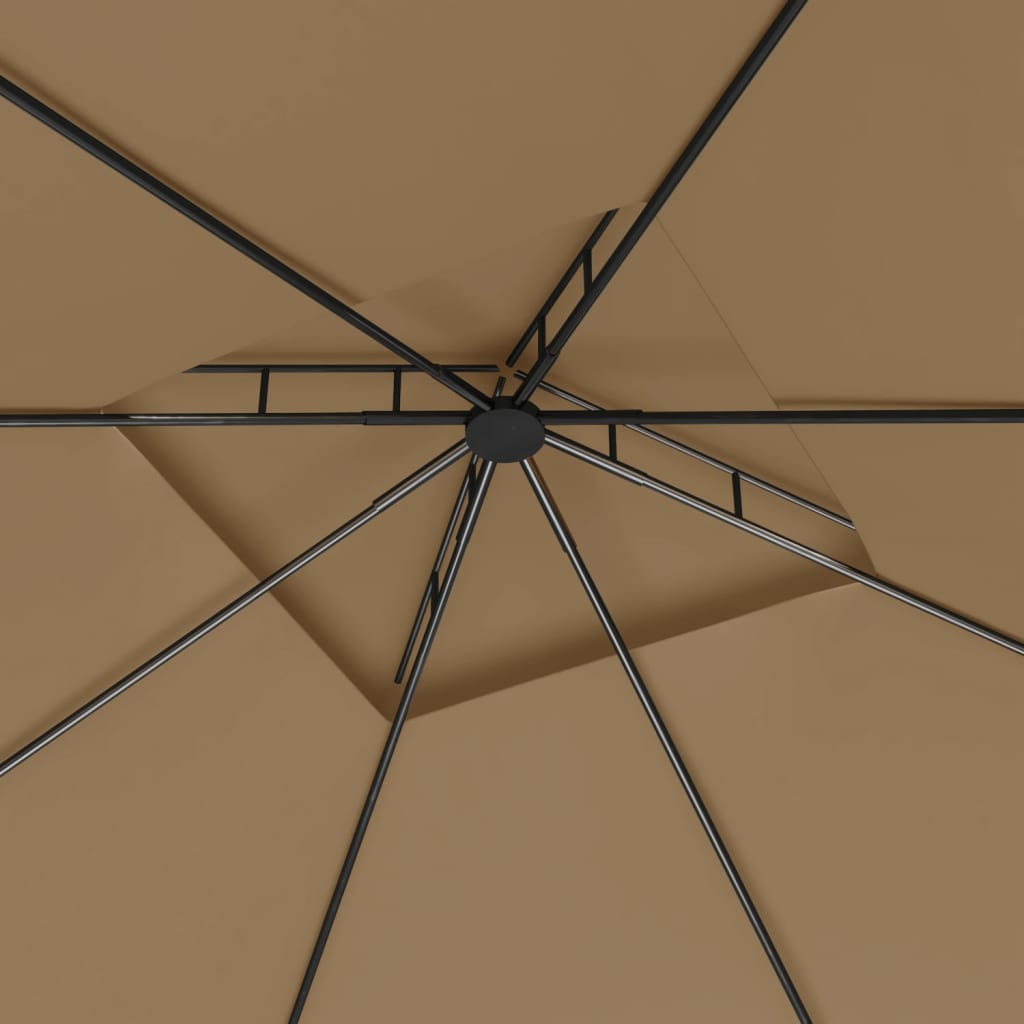 Pavilion, gri taupe, 3x3x2,7 m, 160 g/m²