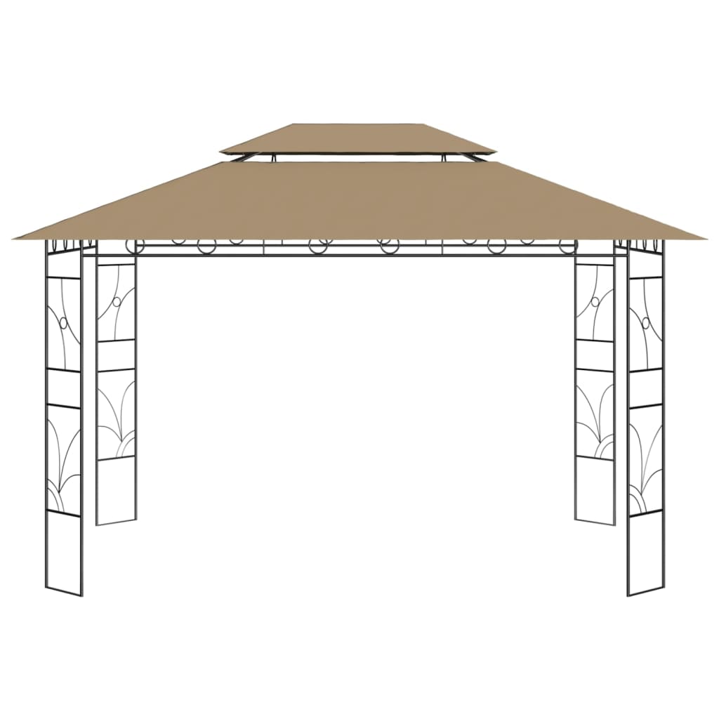 Pavilion, gri taupe, 4x3x2,7 m, 160 g/m²