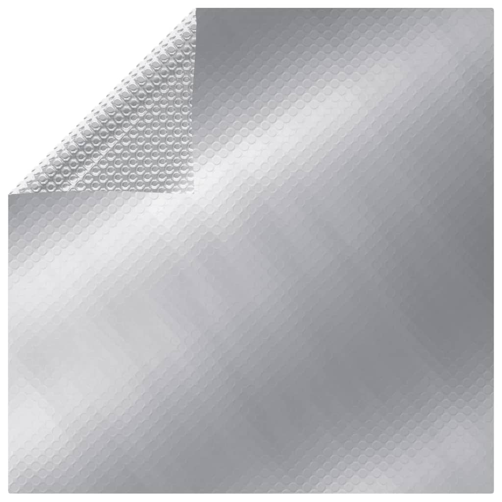 Floating solar foil pool rectangular silver 6x4m PE