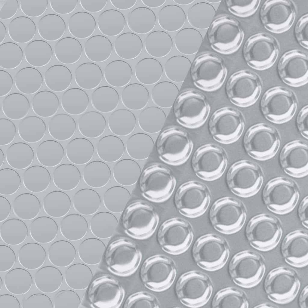 Floating solar foil pool rectangular silver 6x4m PE