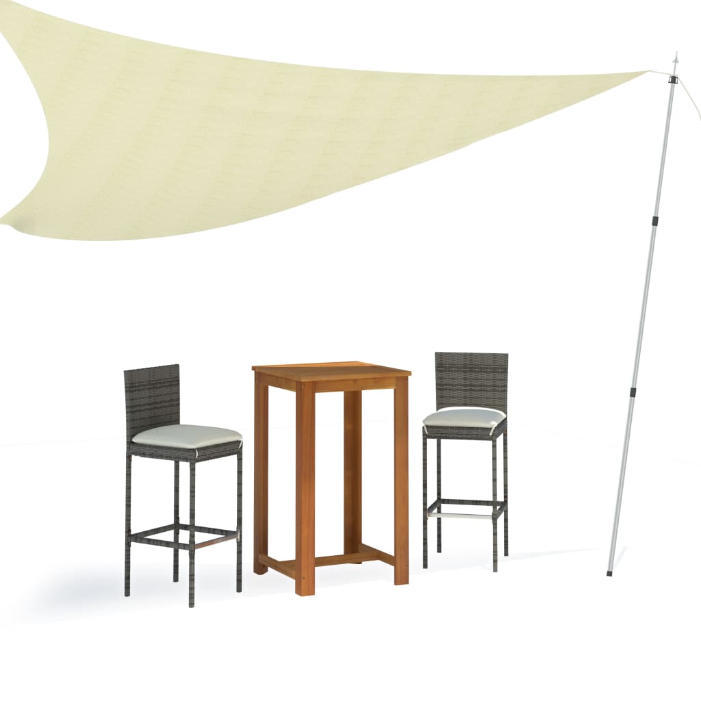 Telescopic pole for tarpaulin, 102-260 cm, aluminum