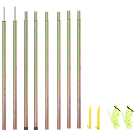 Poles for parasol, 2 pcs., 200 cm, galvanized steel
