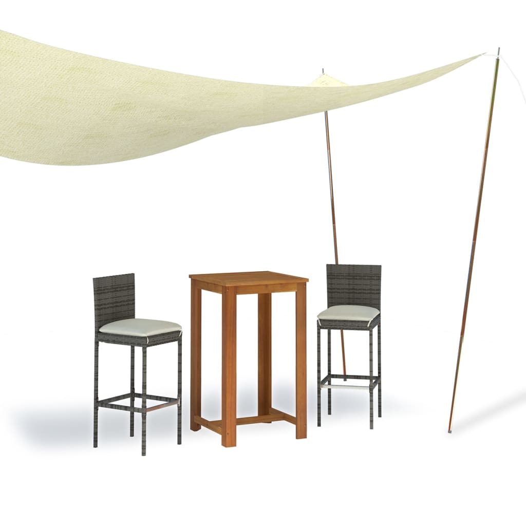 Poles for parasol, 2 pcs., 200 cm, galvanized steel