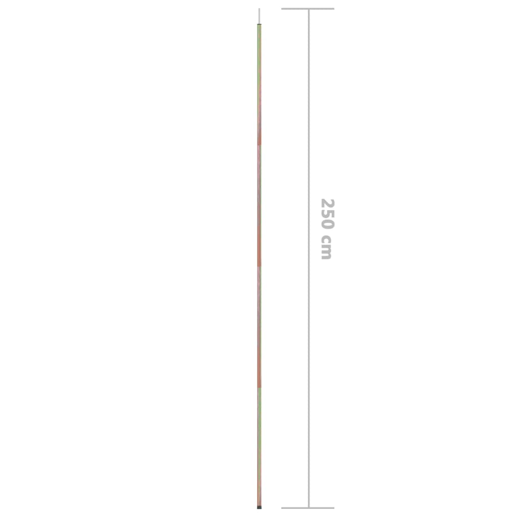 Sunshade poles, 2 pcs., 250 cm, galvanized steel