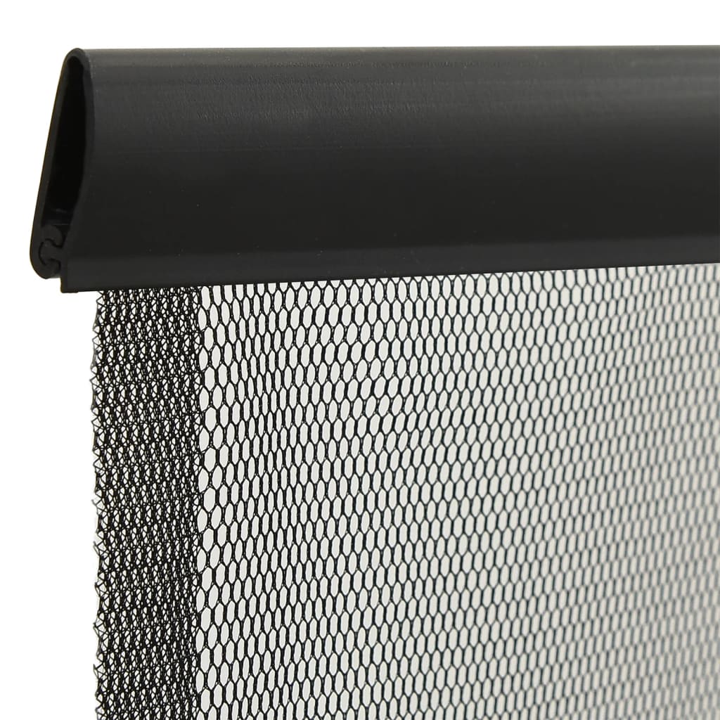 Insect curtain with 5 pcs. mesh, black, 120x240 cm