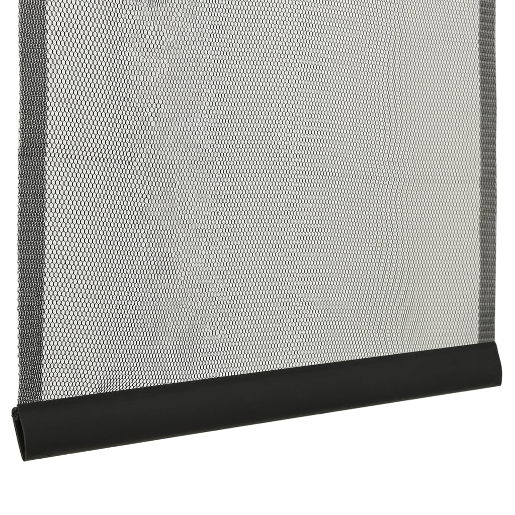 Insect curtain with 10 pcs. mesh, black, 240x240 cm