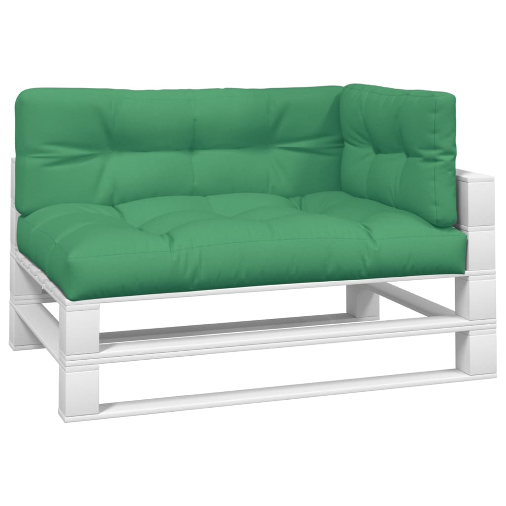 Pallet cushions, 3 pcs, green, fabric