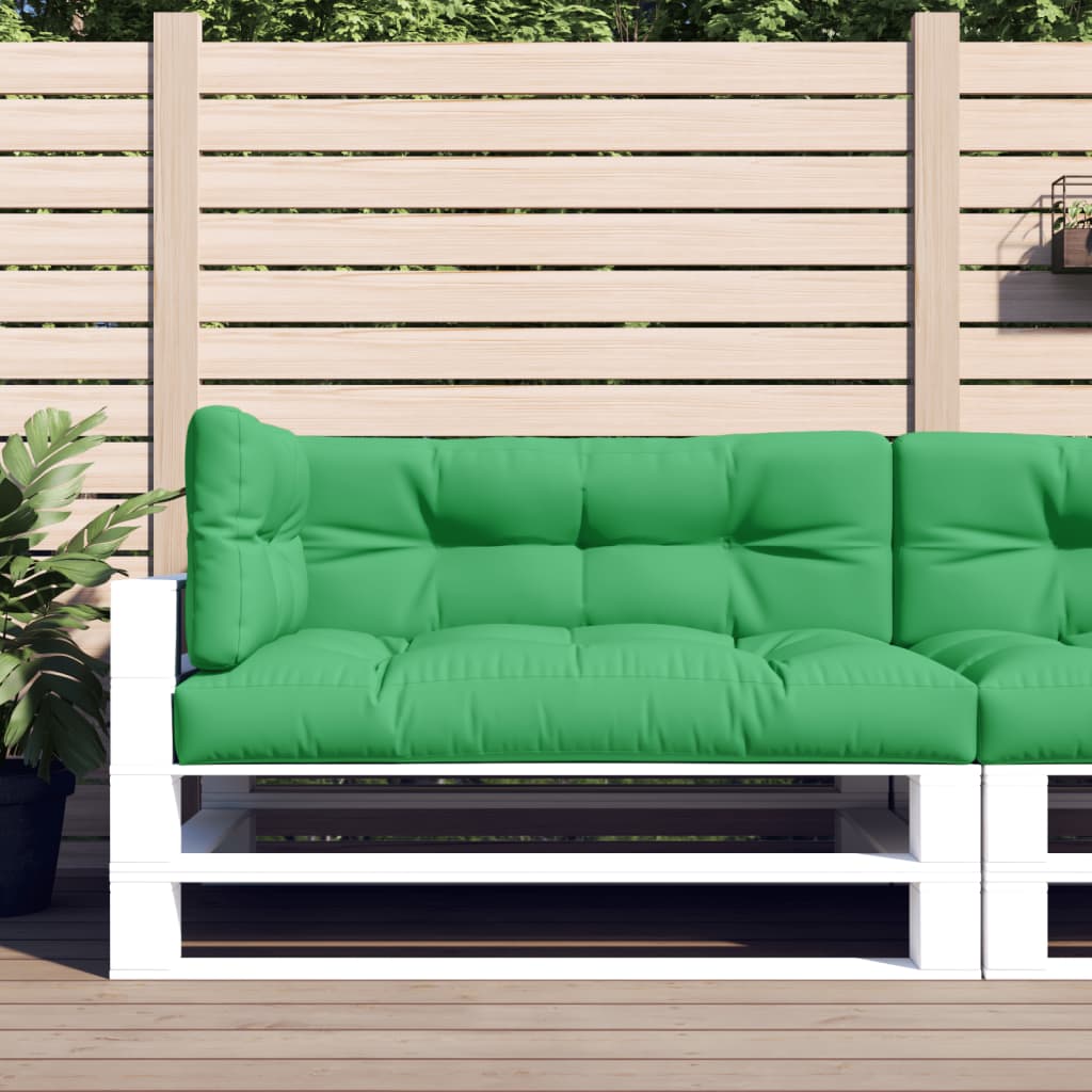 Pallet cushions, 3 pcs, green, fabric