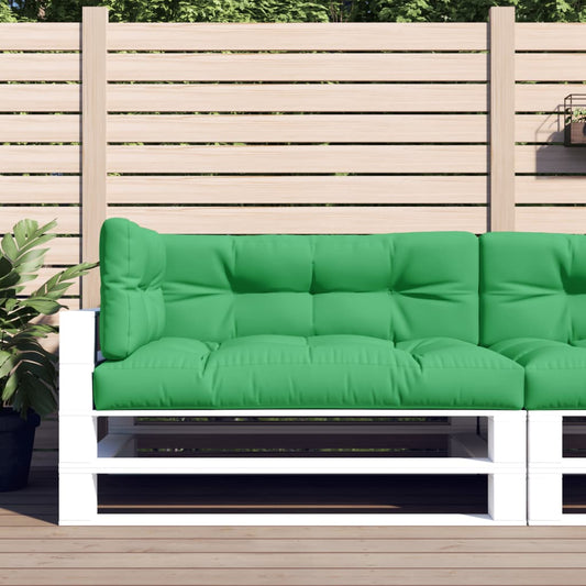 Pallet cushions, 3 pcs, green, fabric