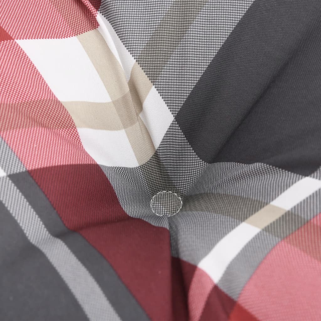Pallet cushions, 5 pcs., checkered red, fabric