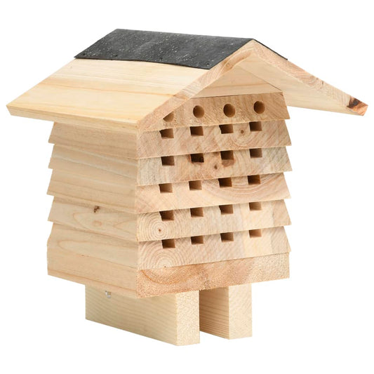 Bee house, 22x20x20 cm, solid fir wood