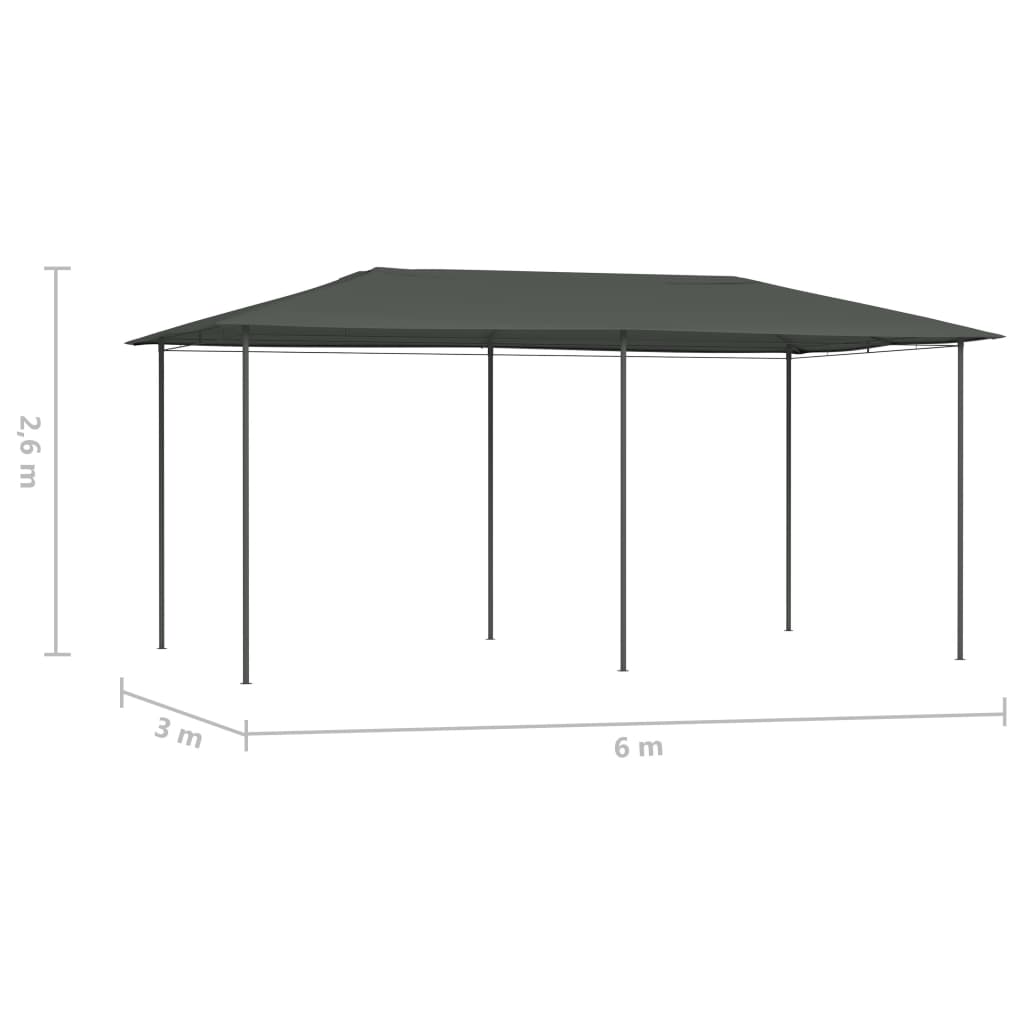 Pavilion, antracit, 2,98x5,3x2,59 m, 160 g/m²