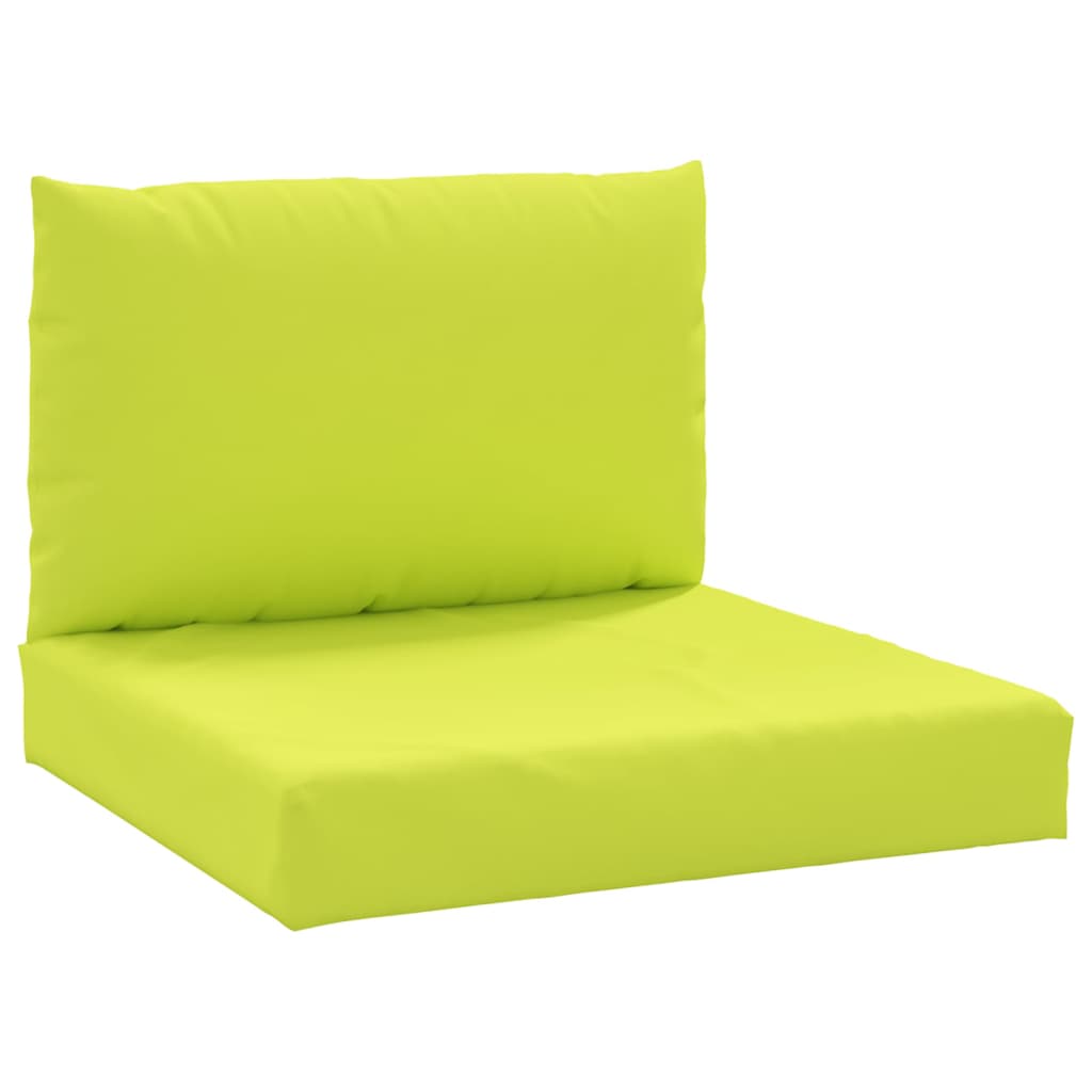 Cushions for sofa made of pallets, 2 pcs., bright green, textile