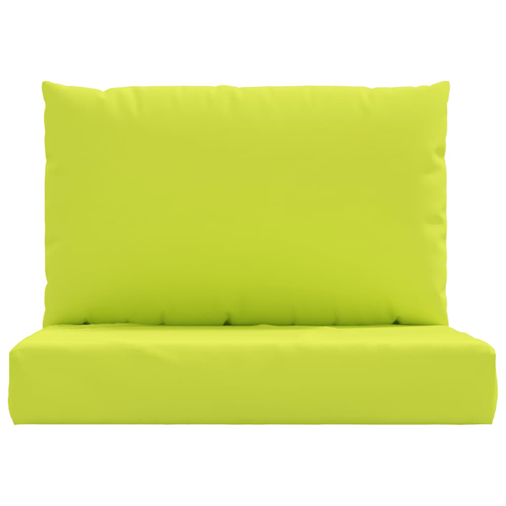 Cushions for sofa made of pallets, 2 pcs., bright green, textile