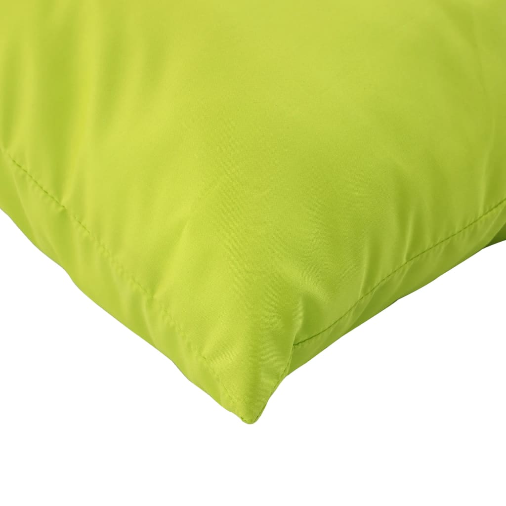 Cushions for sofa made of pallets, 2 pcs., bright green, textile