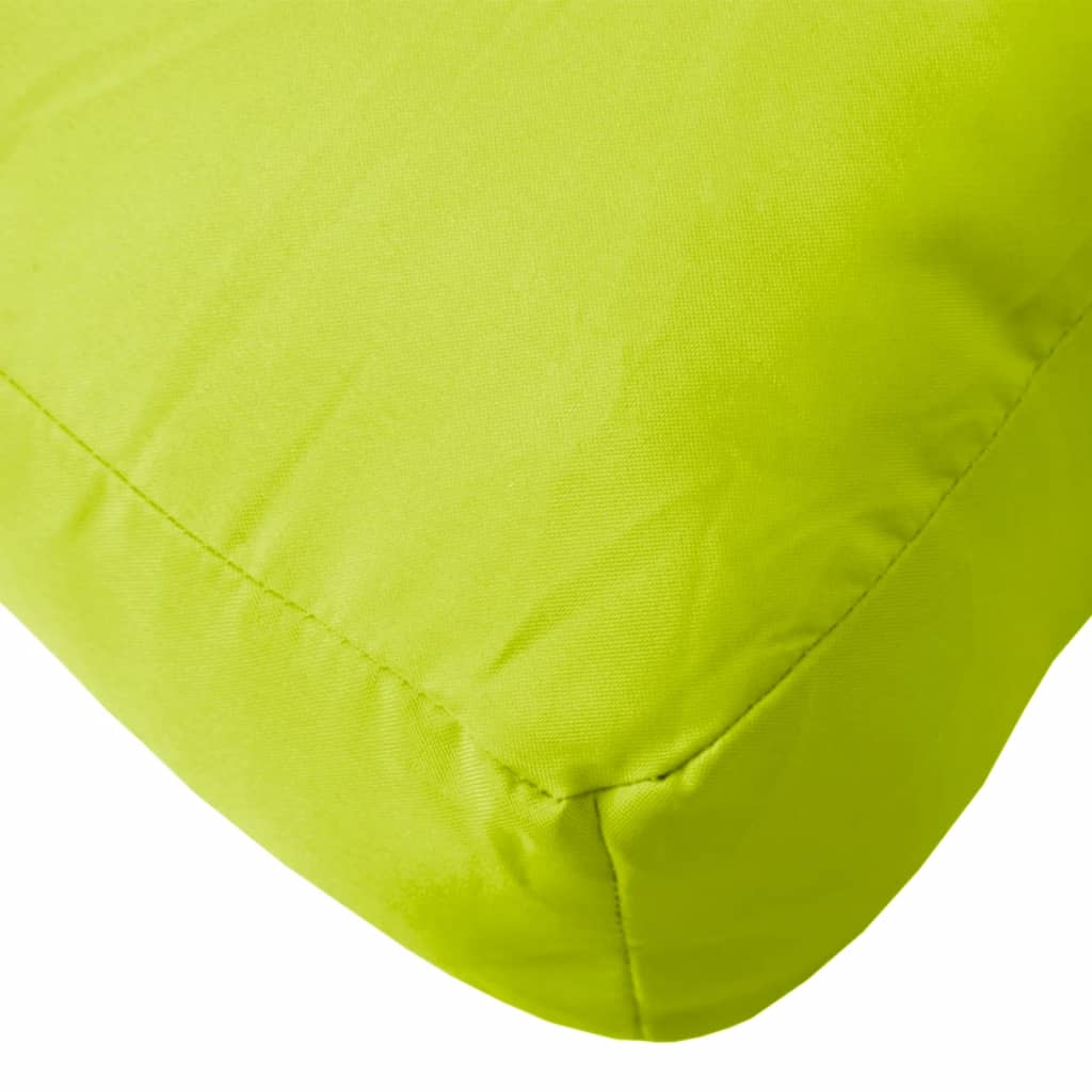 Cushions for sofa made of pallets, 2 pcs., bright green, textile