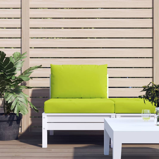 Cushions for sofa made of pallets, 2 pcs., bright green, textile