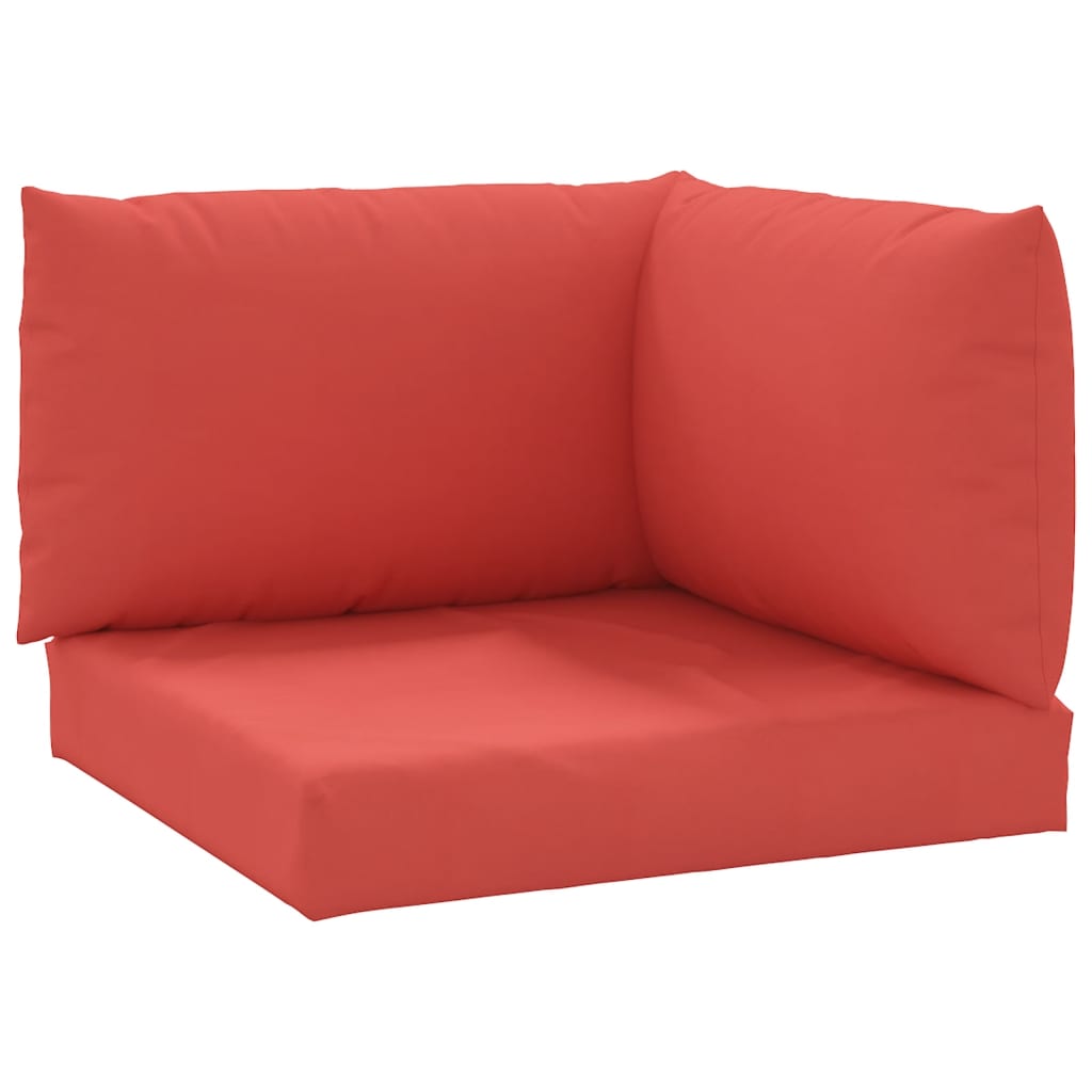Pallet sofa cushions, 3 pcs., red, fabric