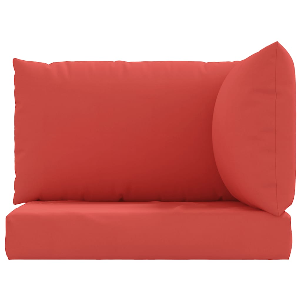 Pallet sofa cushions, 3 pcs., red, fabric