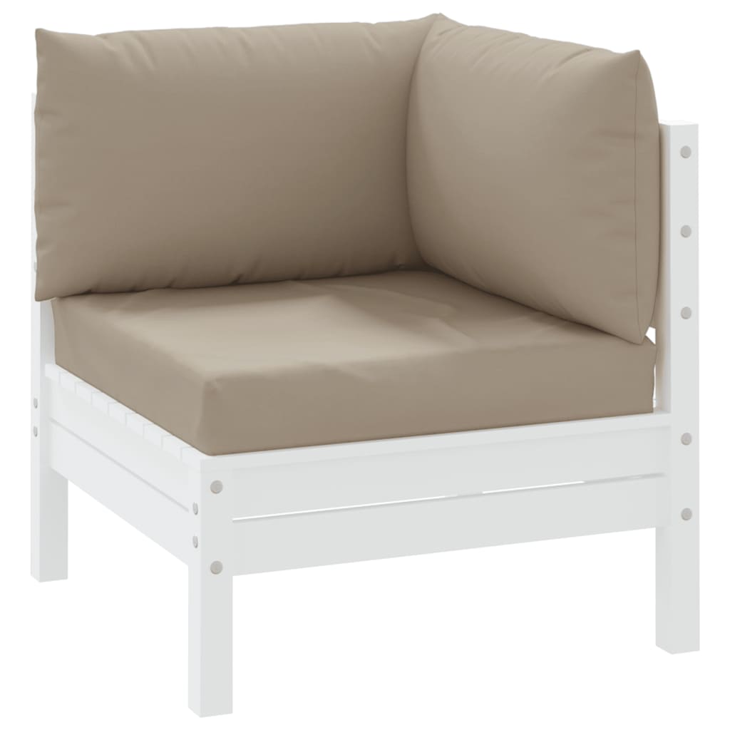 Pallet sofa cushions, 3 pcs., taupe gray, fabric