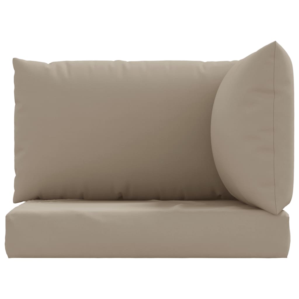 Pallet sofa cushions, 3 pcs., taupe gray, fabric