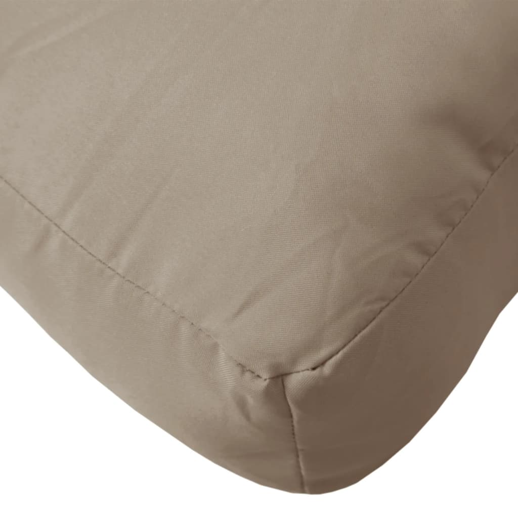Pallet sofa cushions, 3 pcs., taupe gray, fabric